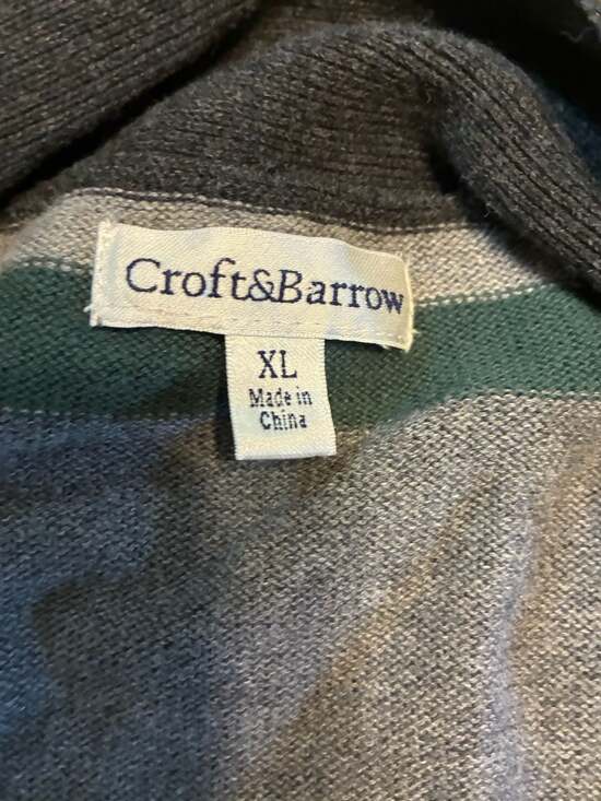 Croft & Barrow XL Women's Striped Open Front Cardigan Sweater - Picture 3 of 4